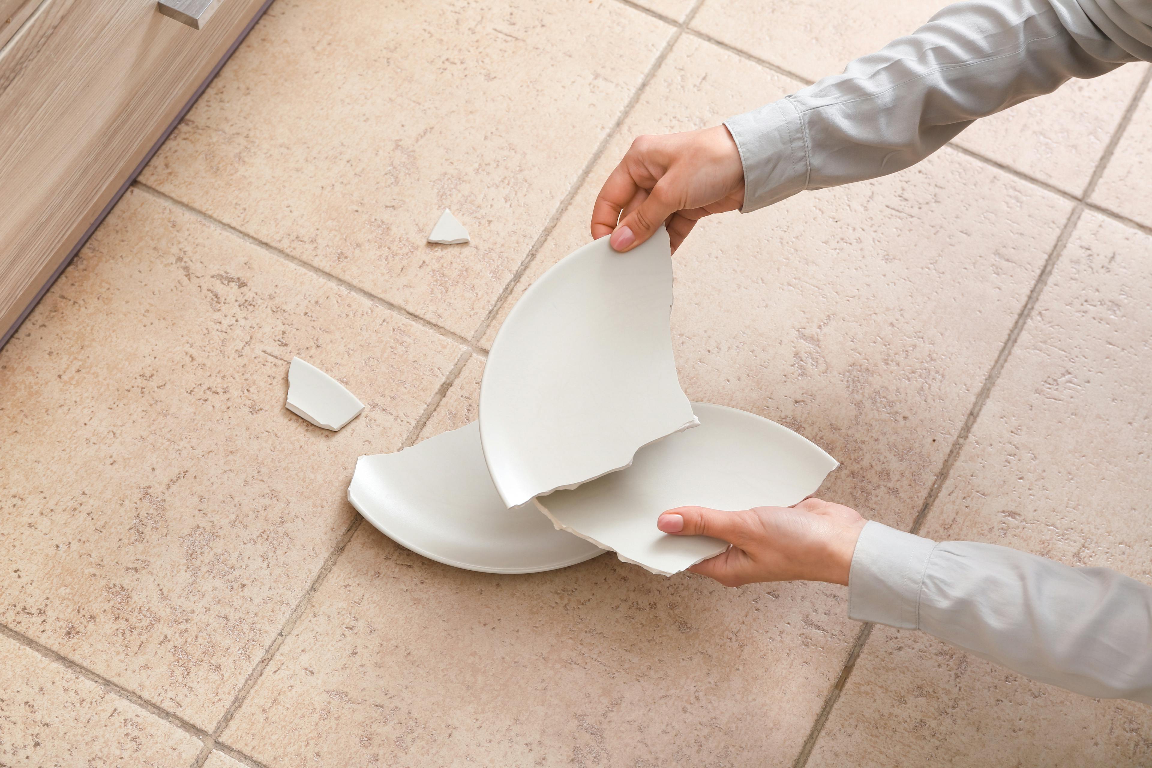 Stock image of a broken plate