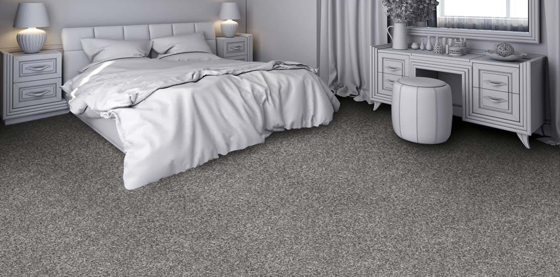Grey Soft Touch Carpet in bedroom