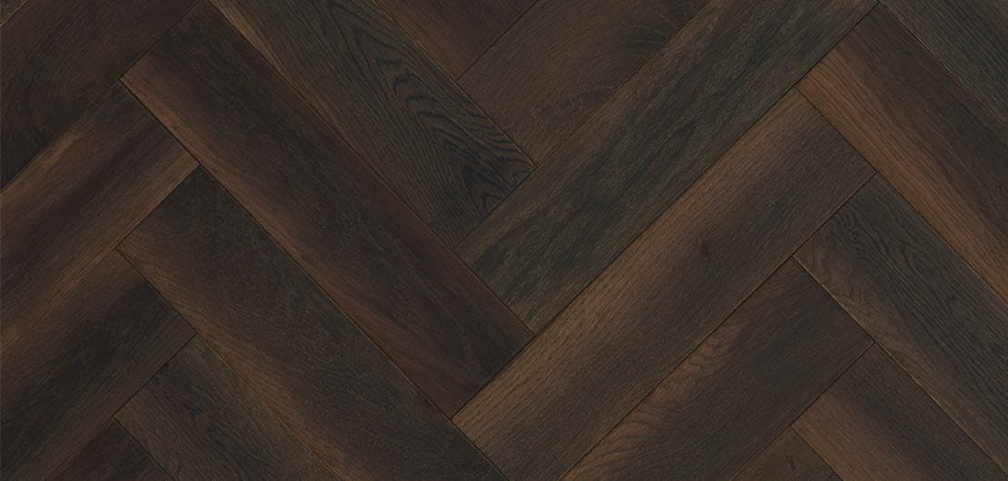 Herringbone Scorched Oak Wood Flooring