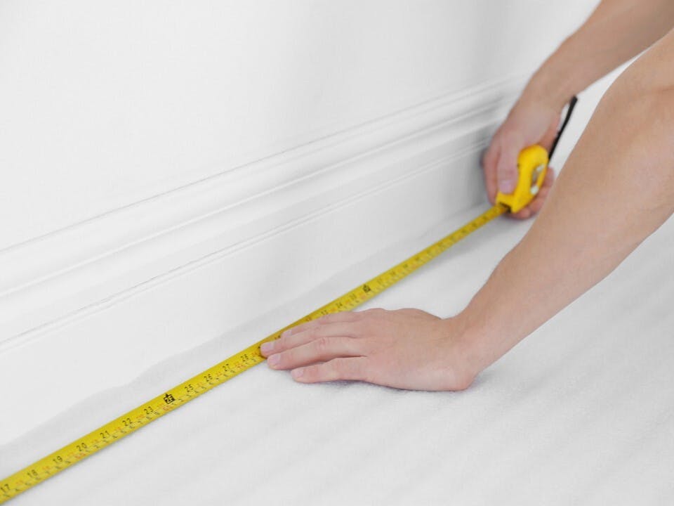 Measuring a room for flooring